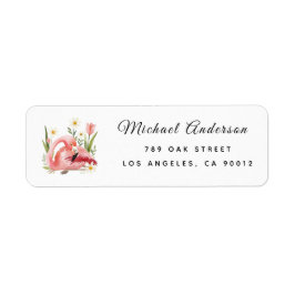 Etiqueta Flamingoo Baby Shower Return Address Label