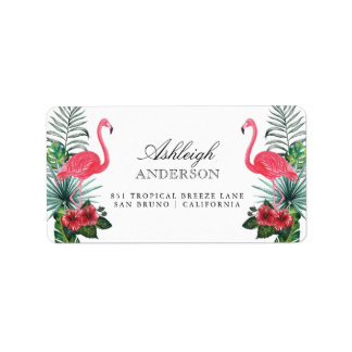 Etiqueta Flamingos e ananás | Flora tropical