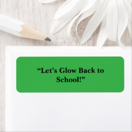 Etiqueta Flat Neon Green Background – School Texture