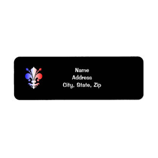 Etiqueta Fleur de lis em lindas cores de gradiente