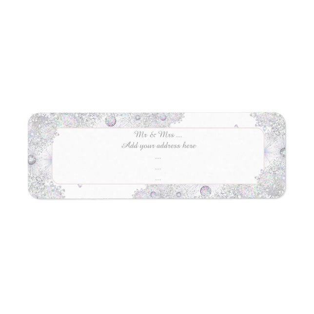 Etiqueta floco de neve branco (Frente)