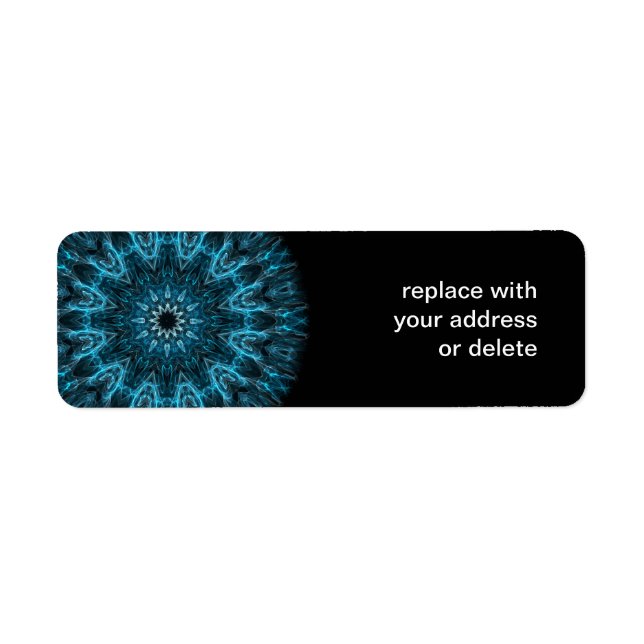 Etiqueta floco de neve intrincado (Frente)