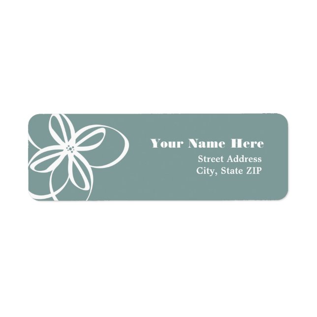 Etiqueta Flor Branca Moderna (Frente)