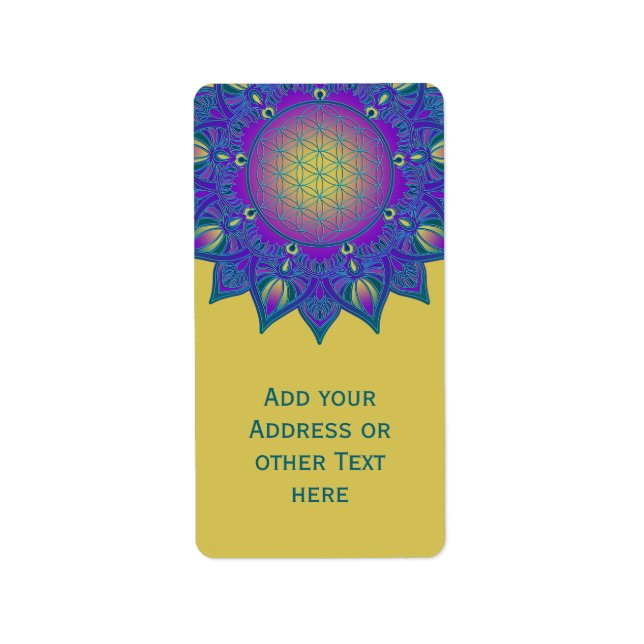 Etiqueta Flor Da Vida - Índia Mandala 3 (Frente)