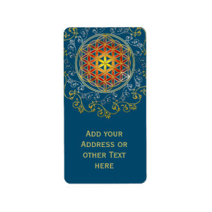 Etiqueta Flor Da Vida - Vintage Ornament Mandala 1