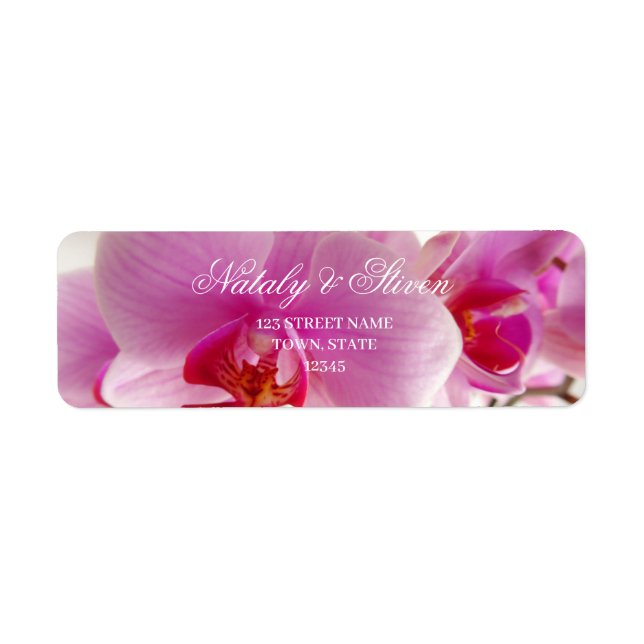 Etiqueta Flor de orquídea (Frente)