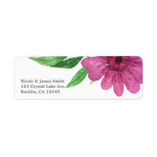 Etiqueta Flor Floral Primavera Água Cor-de-rosa Violeta Aqu