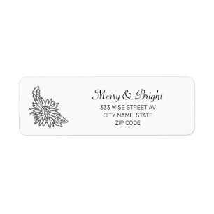 Etiqueta Flor personalizada em branco