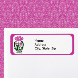 Etiqueta Flor Rosa Nouveau