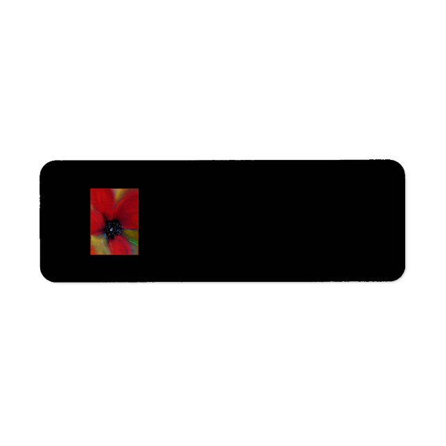 Etiqueta Flor Vermelho, Poppy. (Frente)