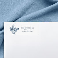 Floral azul gravado Elegante personalizado