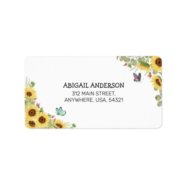 Etiqueta Floral & Botanical Baby Shower Address Label (Frente)