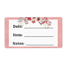 Etiqueta Floral Country Rosa para Conservas e Arma