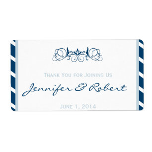 Etiqueta floral da garrafa de água do acento da