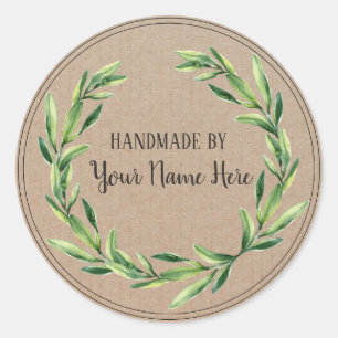 Etiqueta floral da grinalda do vintage Handmade do