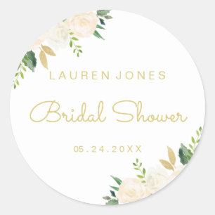 Etiqueta floral Dourado cor-de-rosa do chá de