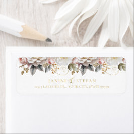 Etiqueta Floral Drama Wedding White ID1022