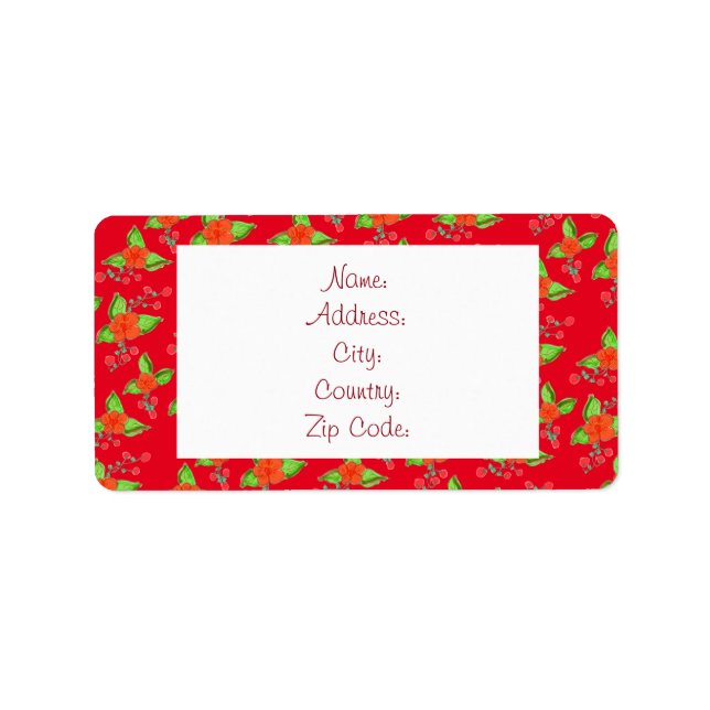 Etiqueta Floral Laranja Negrito (Frente)