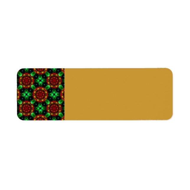 Etiqueta Floral Modern Boho Elegant Abstract Pattern #504 (Frente)