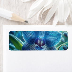 Etiqueta Floral Orquídea Azul
