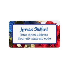 Etiqueta Floral Patriótico 