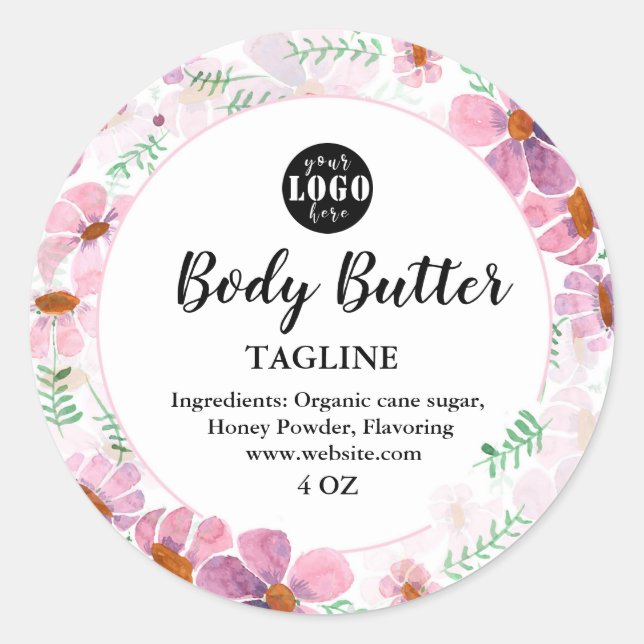 Etiqueta Floral Personalizada (Frente)