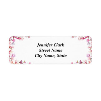 Etiqueta Floral Rosa