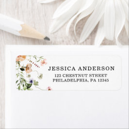 Etiqueta Floral Rosa Rústica para Chá de Panela de