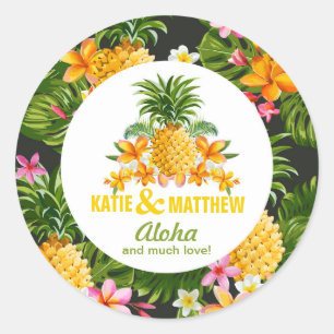 Etiqueta floral tropical da etiqueta da praia de