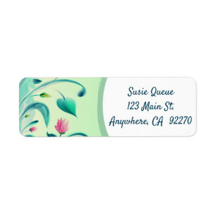 Etiqueta Floral Verde Botânico