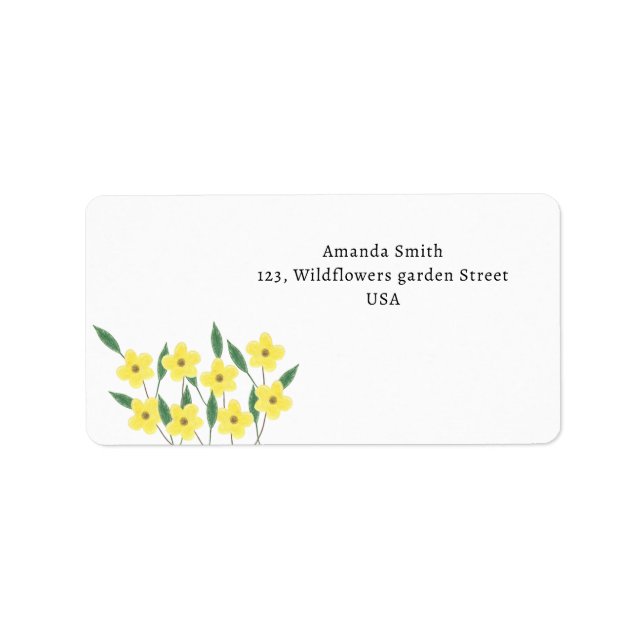 Etiqueta Flores Amarelas (Frente)