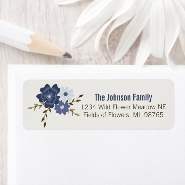 Etiqueta Flores Azuis Vinhas Botânicas (Insitu)