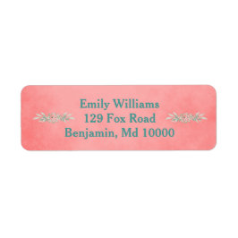 Etiqueta Flores bonito, rosa e verde