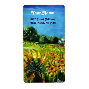 ETIQUETA FLORES DE FLORES E DE CAMINHOS NA TÚSCULA