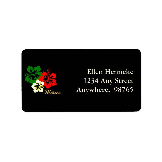 Etiqueta Flores de Hibiscus (Frente)