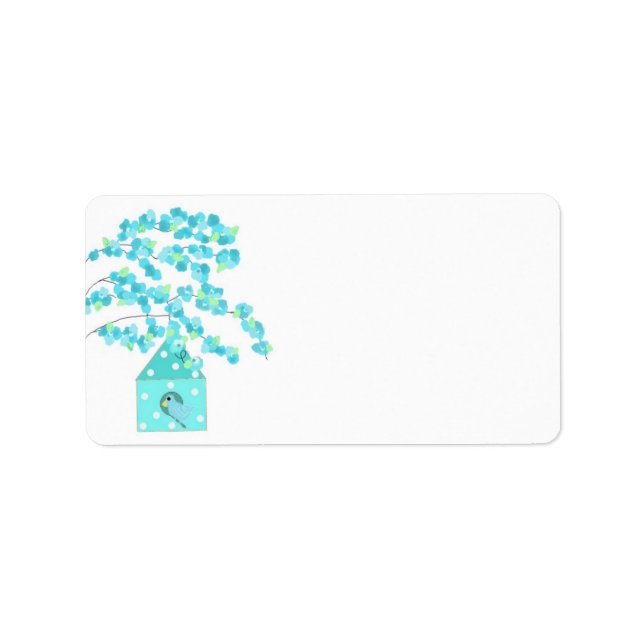 Etiqueta Flores e Birdhouse (Frente)