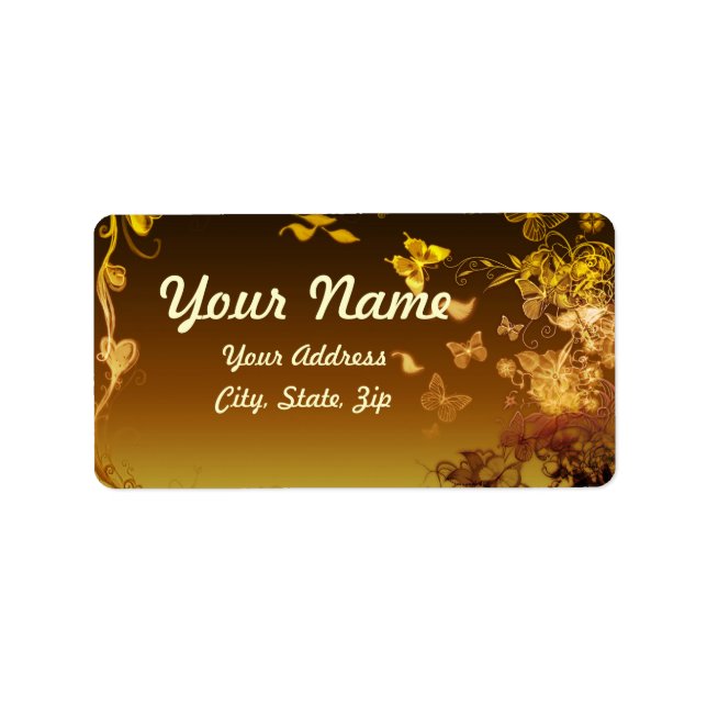 Etiqueta Flores e Borboletas (Frente)