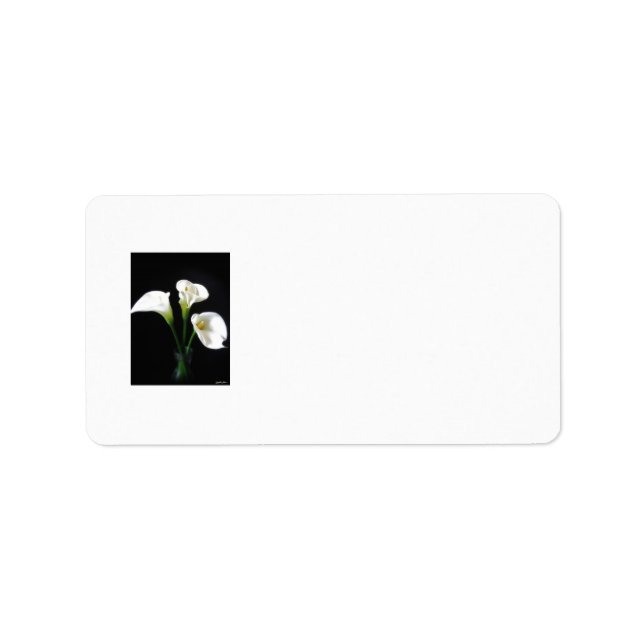 Etiqueta Flores Elegantes Calla Lily 10 (Frente)