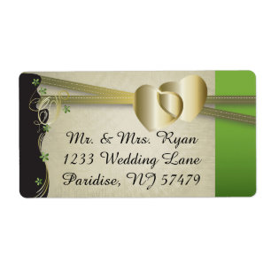 Etiqueta Flores elegantes do Peridot da cor do vintage