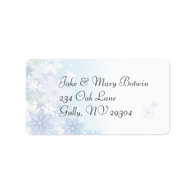 Etiqueta flores ilustrativas (Frente)