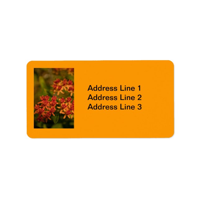 Etiqueta Flores Laranja no Rótulo Montanhas do Enfumaçado (Frente)