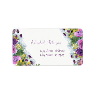 Etiqueta Flores Modernas Elegantes De Aquarela, Quadrinhos