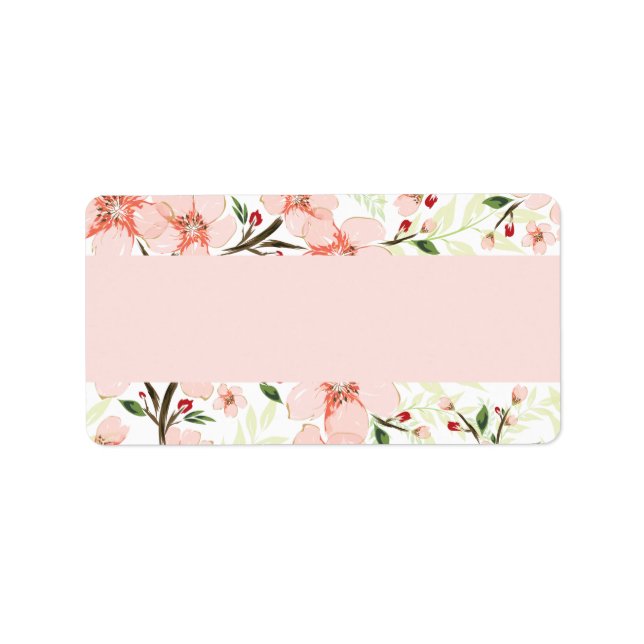 Etiqueta Flores rosa (Frente)