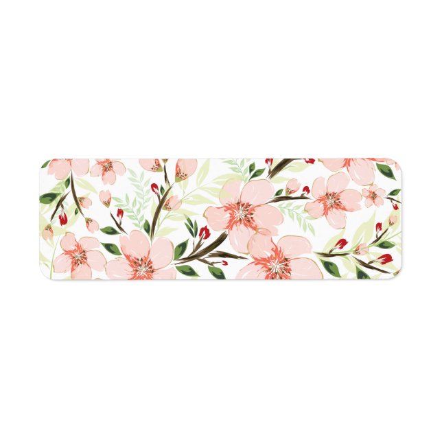 Etiqueta Flores rosa (Frente)