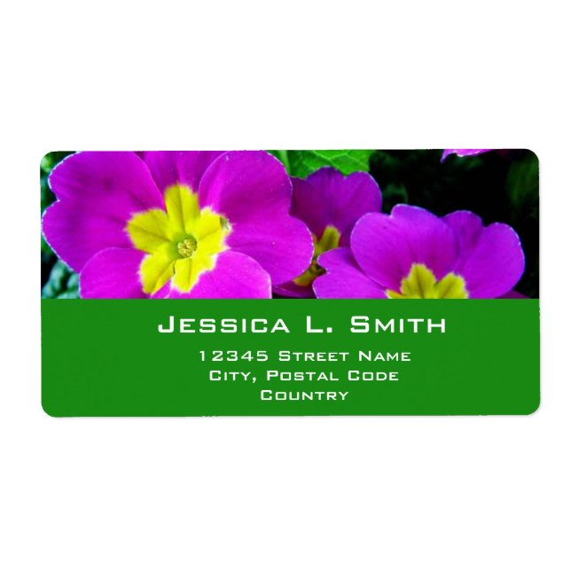 Etiqueta flores roxas (Frente)