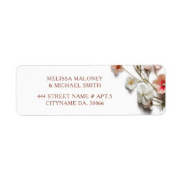 Etiqueta Flores Silvestres 3D | Casamento