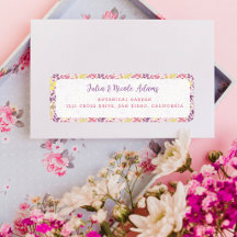 Flores Silvestres Laço Rosa Roxo Chuvinha de Bebê