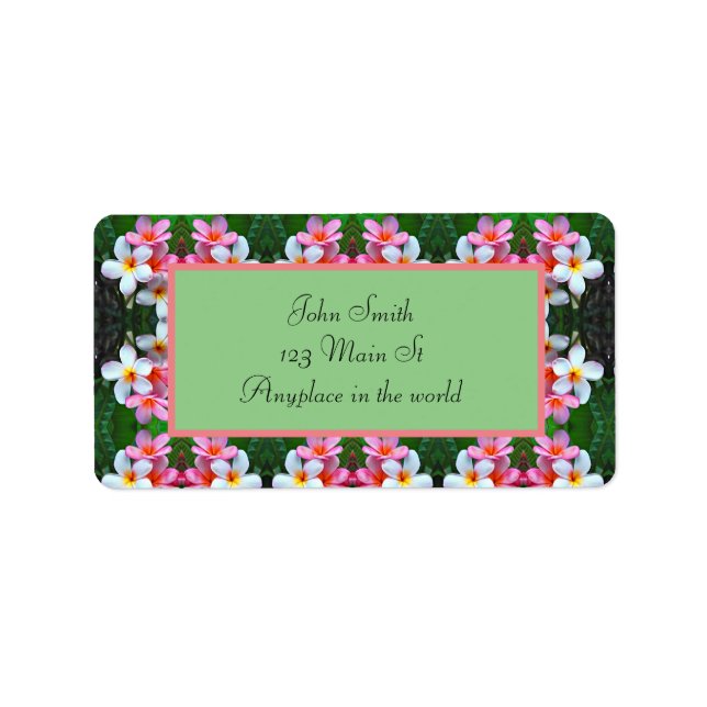 Etiqueta Flores tropicais (Frente)