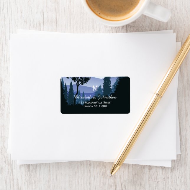 Etiqueta Floresta de Madeira Azul, Casamento Russo (Insitu)