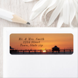 Etiqueta Flórida Pier BeauLinda Sunset